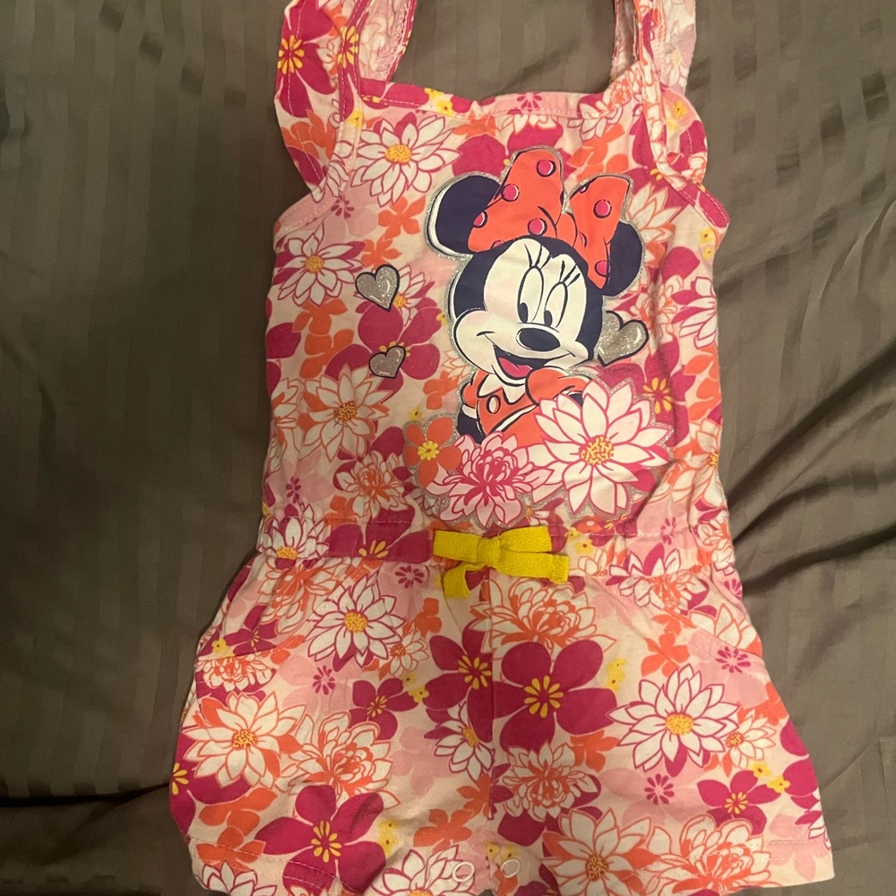 Disney Pink and Purple Floral Minnie Mouse Outfit